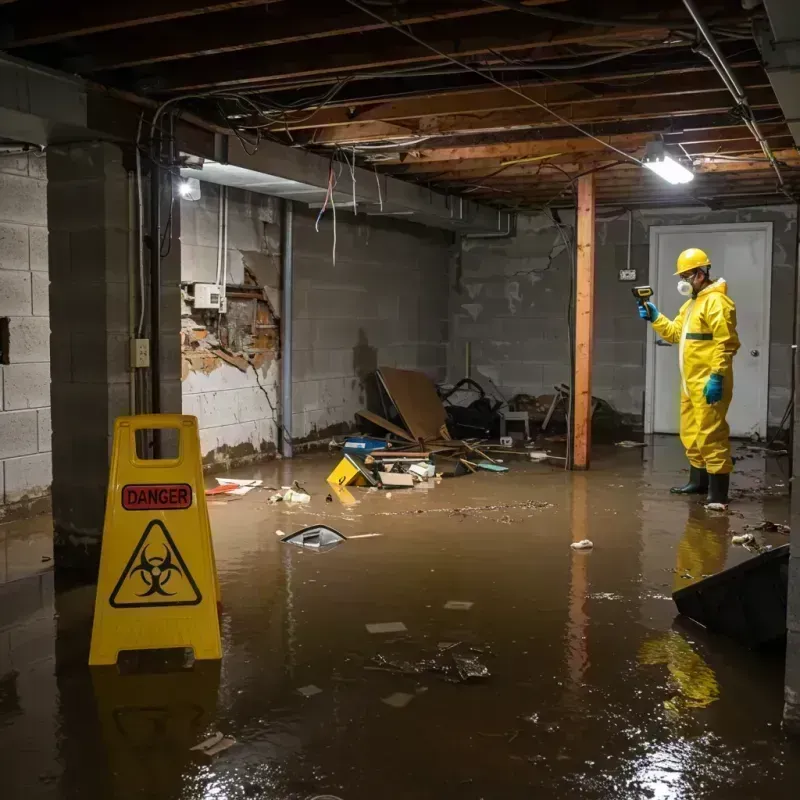 Flooded Basement Electrical Hazard in Belle Meade, TN Property