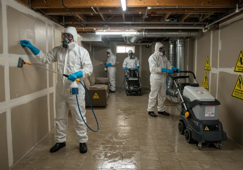 Basement Moisture Removal and Structural Drying process in Belle Meade, TN